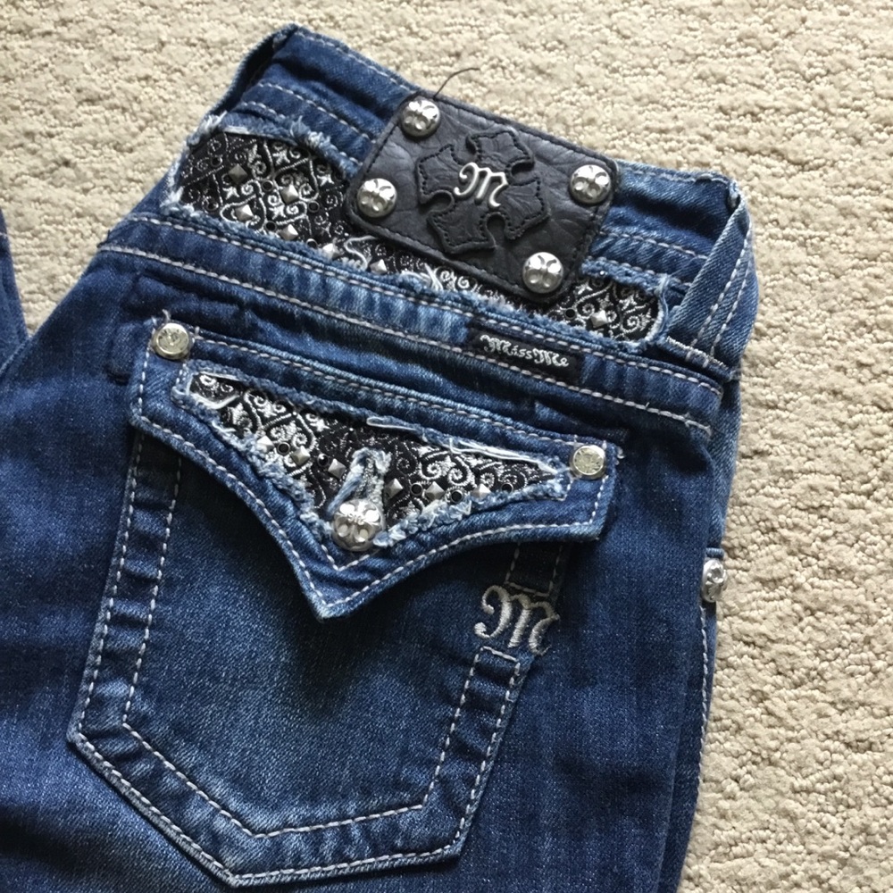 Miss Me boot cut button flap jean